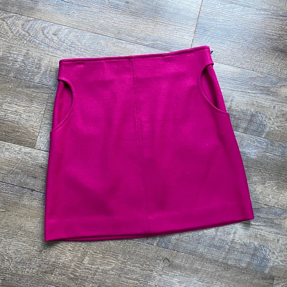 Diane Von Furstenberg - Hot Pink Wool Mini Skirt